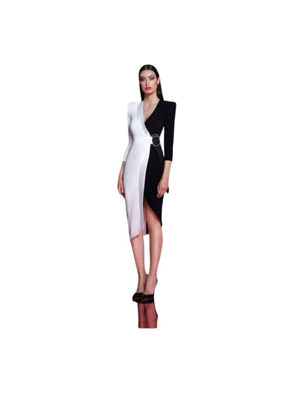 Zhivago Black and White Inside Out Dress Size 4
